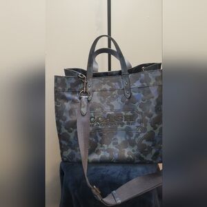 Coach Navy and Black Camouflage Extra Large Tote